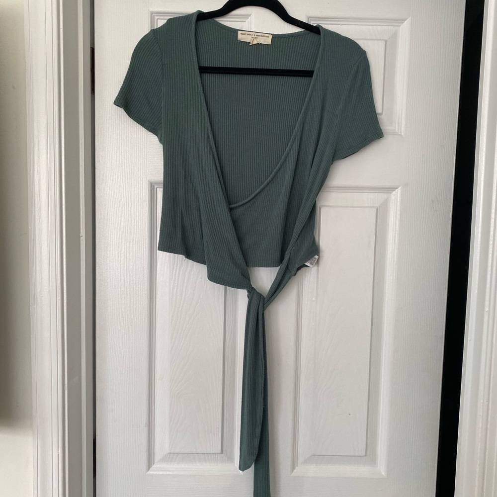 Urban Outfitters Cropped Wrap Top
